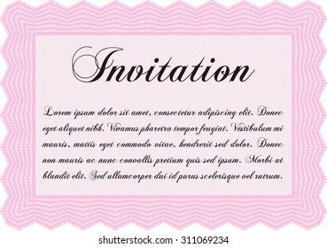 Retro invitation template. Artistry design. Customizable, Easy to edit and change colors.Complex background. 