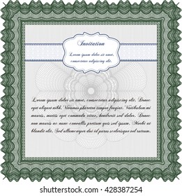 Retro-Einladungsvorlage. Grenze, Rahmen. Schönheitsdesign. Mit linearem Hintergrund. 