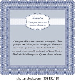 Retro invitation template. Complex background. Customizable, Easy to edit and change colors.Excellent complex design. 