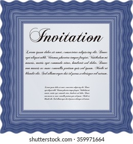 Retro invitation template. With complex linear background. Customizable, Easy to edit and change colors.Artistry design. 