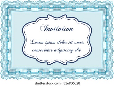 Retro invitation template. Customizable, Easy to edit and change colors.With complex background. Retro design. 