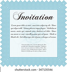 Retro invitation template. Customizable, Easy to edit and change colors.Elegant design. With linear background. 