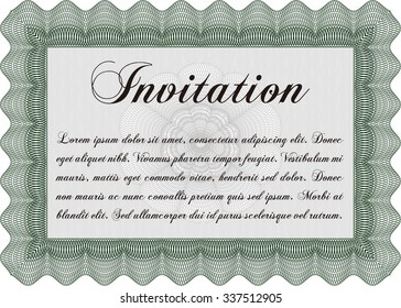 Plantilla de invitación retro. Fácil de imprimir. Borde, marco.Excelente diseño complejo. 