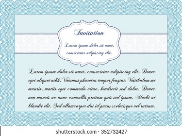 Retro invitation template. Easy to print. Detailed.Nice design. 