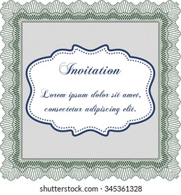 Retro-Einladungsvorlage. Elegantes Design. Mit Hintergrund. Detaillierte Angaben.