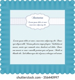 Retro invitation template. With linear background. Elegant design. Border, frame.