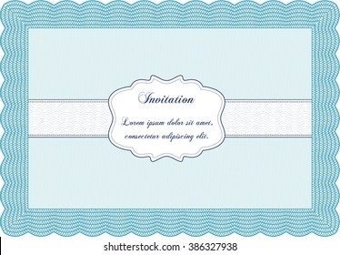 Retro invitation template. With linear background. Beauty design. Border, frame. 