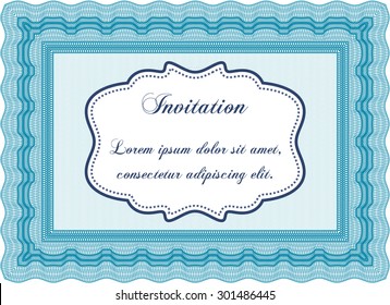 Retro invitation template. Vector illustration.Excellent design. Complex background. 