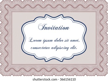 Retro invitation template. Vector illustration.Retro design. Complex background. 
