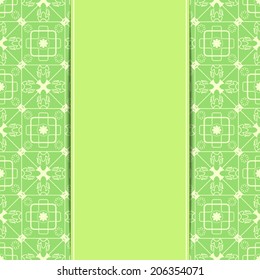 Retro invitation vector card with floral background