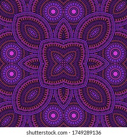 Retro italian maiolica tile seamless rapport. Ethnic geometric vector motif. Rug print design. Stylized italian mayolica tilework recurrent pattern. Floor decor graphic design.