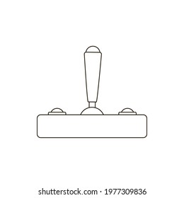 retro joystick drawing, vector illustration