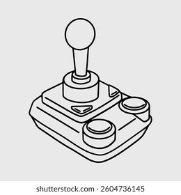 Retro Joystick Game Controller Illustration