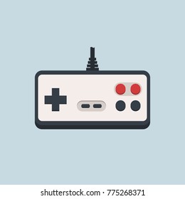 Retro joystick gamepad 80's-90's vector illustration