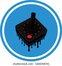 Retro joystick gamepad icon in high quality 300ppi 