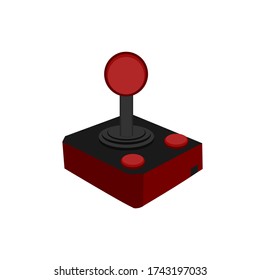 Retro joystick gamepad vektor flat icon.