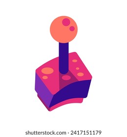 retro joystick icon element vector illustration in flat style