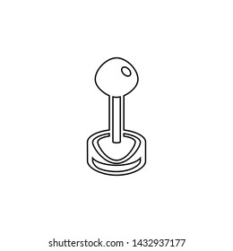 Retro joystick icon. Game console sign