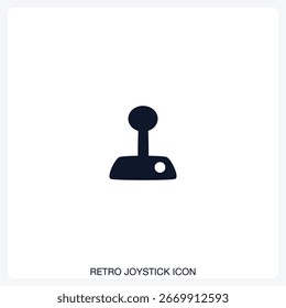 Retro Joystick Icon solid vector icon with a bold, minimal design. Suitable for presentations, websites, apps, infographics, and various digital or print projects.
