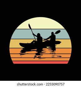 Retro Kayak Canoe Lover Funny Kayaking