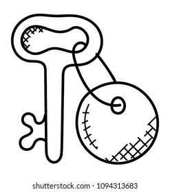 
Retro key design symbolising unlocking concept
