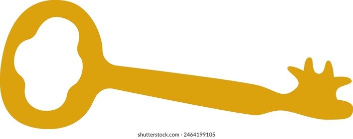 Retro Key Icon Vector Illustration