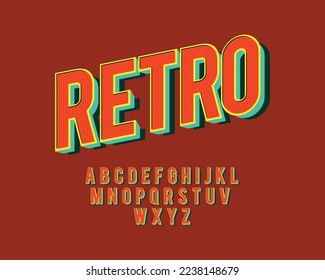 Retro kind of font design with creative elements and 90s colours
