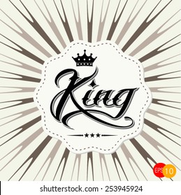 Retro King vector illustration