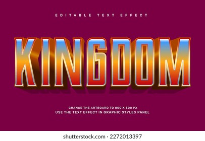 plantilla de efecto de texto modificable del Reino Retro

