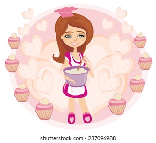 Retro kitchen Girl