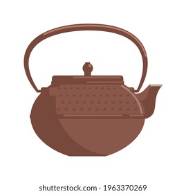 Retro kitchen kettle isolated on white background