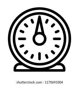 Retro kitchen timer icon. Outline retro kitchen timer vector icon for web design isolated on white background