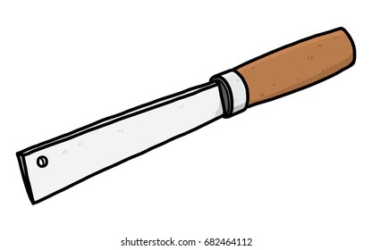 retro knife / cartoon vector and illustration, hand drawn style, isolated on white background.