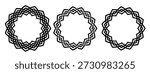 retro knot circle frame set vintage celtic round border 