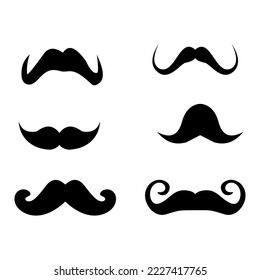 Retro kumis Icon black and wite