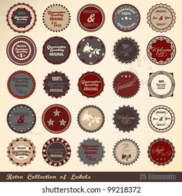 Retro label collection