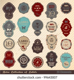 Retro label collection