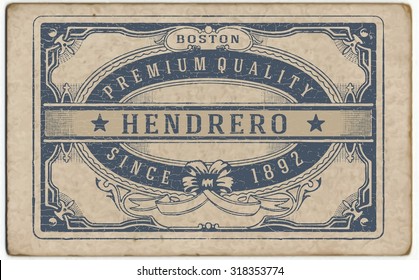 Retro label with cracked texture