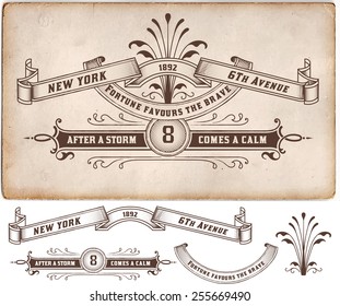 Retro label. Design elements. Vector