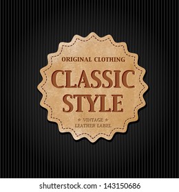 retro label leather typography vintage background sticker jeans vector leather sticker retro label leather typography vintage background sticker jeans classic texture scene boundary suede aged sign ol