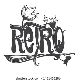 "Retro" - label, logo or emblem for stylish products