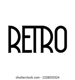 retro label on white background