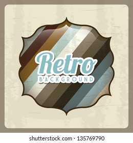 retro label over brown background. vector illustration