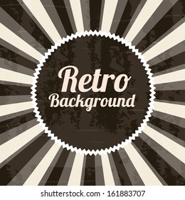 retro label over grunge background vector illustration
