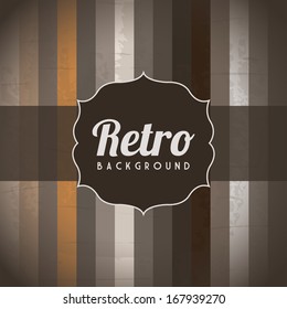 retro label over lineal background vector illustration  