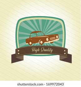 retro label over lineal  background vector illustration  