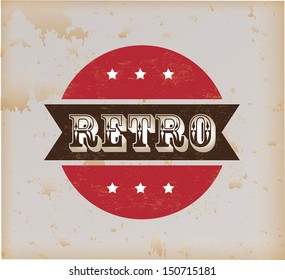 retro label over vintage background vector illustration 
