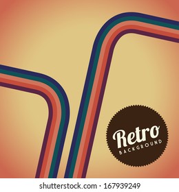 retro label over vintage background vector illustration  