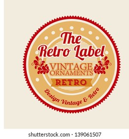 The retro label over white background vector illustration
