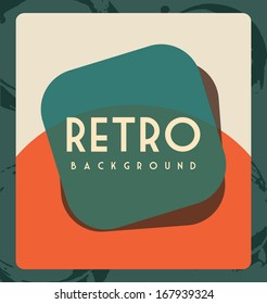 retro label over white background vector illustration  